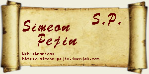 Simeon Pejin vizit kartica